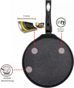 Pannenkoekenpan Antiaanbak - Inductie Marmer - 28cm 10 Pannenkoekenpan Antiaanbak - Inductie Marmer - 28cm -Huis Keuken 1009x1200