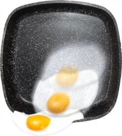 Herenthal Dubbele Grillpan - Ø 28 Cm - Koekenpan - Keramische Pan - Marmeren Coating Met Antiaanbaklaag - PFAS & PFOA Vrij - Pan - Grill - Vermindert Geur, Rook En Oliespatten - Zilver -Huis Keuken 1082x1200