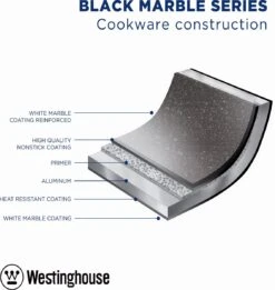 Westinghouse Hapjespan Inductie - Ø 32 Cm - Zwart Marmer - Speciale Editie - Met Deksel -Huis Keuken 1134x1200 10