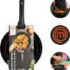 Masterchef Koekenpannen | Koekenpannenset 3 Stuks | Ø 20, 24 En 28 Cm | Geschikt Voor Verschillende Warmtebronnen | Inductie, Elektrisch, Gas En Keramisch Pannenset | Braadpannen | Vrij Van PFOA