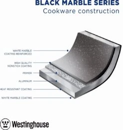 Westinghouse Grillpan - Ø 28 Cm - Zwart Marmer - Geschikt Voor Alle Warmtebronnen Inclusief Inductie - Steakpan Met Antiaanbaklaag- Aluminium 10 Westinghouse Grillpan - Ø 28 Cm - Zwart Marmer - Geschikt Voor Alle Warmtebronnen Inclusief Inductie - Steakpan Met Antiaanbaklaag- Aluminium -Huis Keuken 1138x1200 5