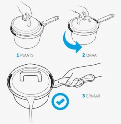 BK Flow Cool Pannenset - 9-delig - Veilig Afgietsysteem - Inductie -Huis Keuken 1167x1200