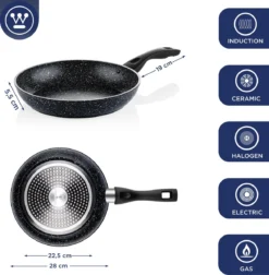 Westinghouse Koekenpan Inductie - Ø 28 Cm - Zwart Marmer -Huis Keuken 1176x1200 2