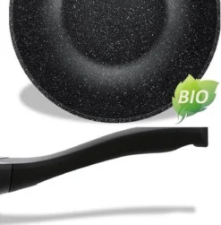 Luxe Swiss Wokpan - Ø 28 Cm - Marmeren Coating - Inductie - Met Glazen Deksel - Zwart -Huis Keuken 1180x1200