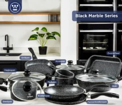 Westinghouse Black Marble - Pannenkoekenpan Inductie - Ø 28 Cm - Zwart Marmer -Huis Keuken 1200x1036 4