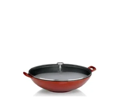 Wokpan Gietijzer Rood, 36 Cm - Kela | Calido
