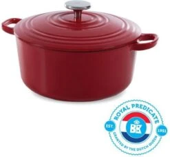 BK Bourgogne Braadpan Ø 24 Cm - Rood - Gietijzer - Inductie -Huis Keuken 1200x1106