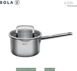 Sola Pannenset Juvia - 4 Delig - Ø 16,16,18,20 Cm - Zilver - RVS - Sandwichbodem 31 Sola Pannenset Juvia - 4 Delig - Ø 16,16,18,20 Cm - Zilver - RVS - Sandwichbodem -Huis Keuken 1200x1110 1