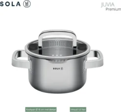 Sola Pannenset Juvia - 4 Delig - Ø 16,16,18,20 Cm - Zilver - RVS - Sandwichbodem 34 Sola Pannenset Juvia - 4 Delig - Ø 16,16,18,20 Cm - Zilver - RVS - Sandwichbodem -Huis Keuken 1200x1110 2
