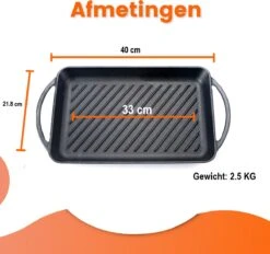 Kicinn Grillplaat - Gietijzer - Geëmailleerd - Incl. Accessoires - Ø 33 X 21.8 Cm (LxB) -Huis Keuken 1200x1127 1