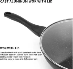 Royal Swiss WK30 - Wokpan - Ø 30 Cm - Marmeren Coating - Inductie - Met Glazen Deksel - PFAS-vrijs - Zwart -Huis Keuken 1200x1129 1