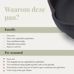 Belluci - Ø26cm - Koekenpan - Skillet + Deksel Geëmailleerde Gietijzeren Pan Voor BBQ En Inductie Incl. Accessoires - Hapjespan - Braadpan -Huis Keuken 1200x1187 3