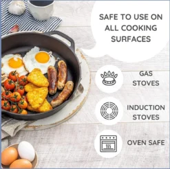 Nuovva Cast Iron Skillet / Gietijzeren Pan - 32cm 9 Nuovva Cast Iron Skillet / Gietijzeren Pan - 32cm -Huis Keuken 1200x1195 2