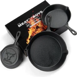 Gietijzeren Pannenset - Cast Iron Skillets - BBQ Skilletset -Huis Keuken 1200x1198