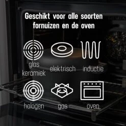 Daumonet Ducasse Gietijzeren Double Use Braadpan - Combi Sudderpan Zwart - 2-in-1 Bak- En Braadpan - PFAS & PFOA Vrij - Rond - Ø 26 Cm - 4,4 Liter - Emaille - Alle Warmtebronnen - Elektrisch - Gas - Halogeen - Inductie - Keramisch -Huis Keuken 1200x1199 22