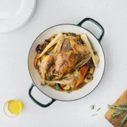 Navaris Gietijzeren Stoofpan Met Deksel- 3,5 Liter Gietijzeren Ovenschaal Van Email - Geschikt Voor Alle Warmtebronnen - Groen -Huis Keuken 1200x1200 1049