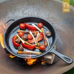 Chefarone Gietijzeren Pan - 2-in-1 Braadpan Inclusief Deksel - Geschikt Voor Alle Warmtebronnen -Huis Keuken 1200x1200 1056