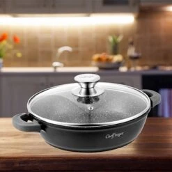 Cheffinger 28cm Lage Kookpot / Braadpan - CF-SC28 11 Cheffinger 28cm Lage Kookpot / Braadpan - CF-SC28 -Huis Keuken 1200x1200 1063