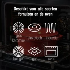 Daumonet Carême Rouge Gietijzeren Braadpan - Sudderpan Kersen Rood - Rond - Ø26 Cm - 4,4 Liter - PFAS & PFOA Vrij - Emaille - Geschikt Voor Alle Warmtebronnen - Elektrisch - Gas - Halogeen - Inductie - Keramisch - Vaatwasserbestendig -Huis Keuken 1200x1200 1091