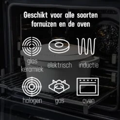 Daumonet Carême Blanc Gietijzeren Braadpan - Sudderpan Wit - Rond - Ø 26 Cm - 4,4 Liter - 100% PFAS & PFOA Vrij - Emaille - Geschikt Voor Alle Warmtebronnen - Elektrisch - Gas - Halogeen - Inductie - Keramisch - Vaatwasserbestendig -Huis Keuken 1200x1200 1157