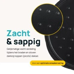 MOA Gietijzeren Braadpan - Inhoud 7,1 Liter - 29CM - Rond - Alle Warmtebronnen - Ook Voor Inductie - Gewicht 7,6 Kg - Zwart - MC29B -Huis Keuken 1200x1200 1162