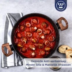 Westinghouse Hapjespan Inductie - Ø 32 Cm - Zwart Marmer - Speciale Editie - Met Deksel -Huis Keuken 1200x1200 1248