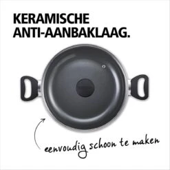 BRABANTIA INDU+ Hapjespan - Keramische Antiaanbaklaag - Met Deksel - Ø 28 Cm - Inductie - Pfas Vrij -Huis Keuken 1200x1200 1261