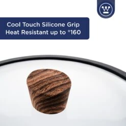 Westinghouse Hapjespan Inductie - Ø 28 Cm - Zwart Marmer Wood - Speciale Editie - Met Deksel - Geschikt Voor Alle Warmtebronnen -Huis Keuken 1200x1200 1267