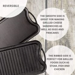 Nuovva Dubbelzijdig Gietijzeren Grillplaat - 50cm X 26cm -Huis Keuken 1200x1200 1325