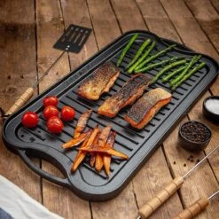 Nuovva Dubbelzijdig Gietijzeren Grillplaat - 50cm X 26cm -Huis Keuken 1200x1200 1326