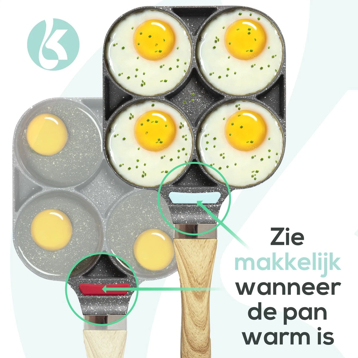 Culistar Pannenkoekenpan Inductie - Pancake Pan - Omeletpan - Omeletmaker - Eierpan - Inclusief Receptenboekje 4 Culistar Pannenkoekenpan Inductie - Pancake Pan - Omeletpan - Omeletmaker - Eierpan - Inclusief Receptenboekje - Afbeelding 4