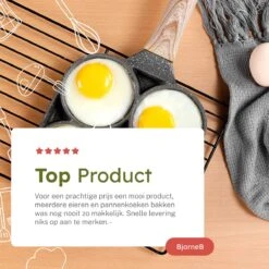 Merkloos Pancake Pan - Omeletpan - Eierpan - Anti Aanbaklaag - PFAS Vrij - Pancake Maker - Geschikt Voor Alle Warmtebronnen - Inductie Pannen -Huis Keuken 1200x1200 1434