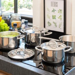 Sola Pannenset Blizz - 4 Delig - Ø Cm - Zilver - RVS - Sandwichbodem -Huis Keuken 1200x1200 166