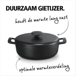 Brabantia The Dutch Braadpan - Matt Black - 28 Cm - Gietijzer -Huis Keuken 1200x1200 194