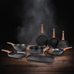 Rosmarino Black Line - Wokpan - Ø30cm - 100% PFAS & PFOA Vrij - Gegoten Aluminium - Non-stick Minerale Coating - Ergonomische Handgreep - Geschikt Voor Alle Warmtebronnen & Vaatwasser -Huis Keuken 1200x1200 352