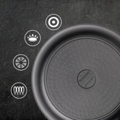 Rosmarino Black Line - Wokpan - Ø30cm - 100% PFAS & PFOA Vrij - Gegoten Aluminium - Non-stick Minerale Coating - Ergonomische Handgreep - Geschikt Voor Alle Warmtebronnen & Vaatwasser -Huis Keuken 1200x1200 353