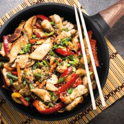 Rosmarino Black Line - Wokpan - Ø30cm - 100% PFAS & PFOA Vrij - Gegoten Aluminium - Non-stick Minerale Coating - Ergonomische Handgreep - Geschikt Voor Alle Warmtebronnen & Vaatwasser -Huis Keuken 1200x1200 355