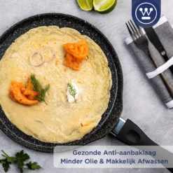 Westinghouse Black Marble - Pannenkoekenpan Inductie - Ø 28 Cm - Zwart Marmer -Huis Keuken 1200x1200 399