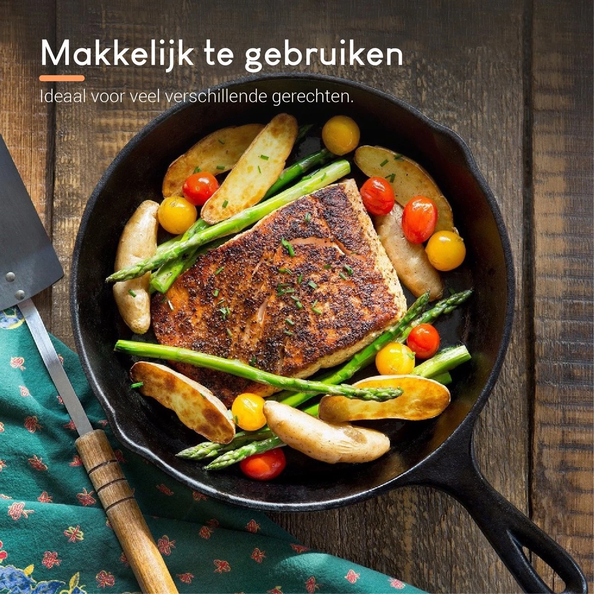 Ocina Gietijzeren Pan – ø30,5cm - Skillet - Koekenpan – Hapjespan – Koekenpan Inductie – Koekenpannenset - Gietijzeren Pan Bbq - Gietijzer 7 Ocina Gietijzeren Pan – ø30,5cm - Skillet - Koekenpan – Hapjespan – Koekenpan Inductie – Koekenpannenset - Gietijzeren Pan Bbq - Gietijzer - Afbeelding 7