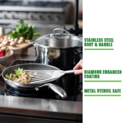 GreenChef Profile Plus Koekenpan 24cm - Zilverkleurig - Inductie - PFAS-vrij -Huis Keuken 1200x1200 553