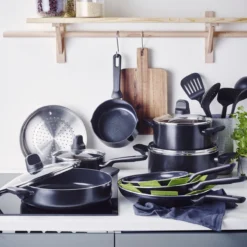 GreenPan Memphis Pannenset - 20-delig - Zwart - Inductie - PFAS-vrij 12 GreenPan Memphis Pannenset - 20-delig - Zwart - Inductie - PFAS-vrij -Huis Keuken 1200x1200 62