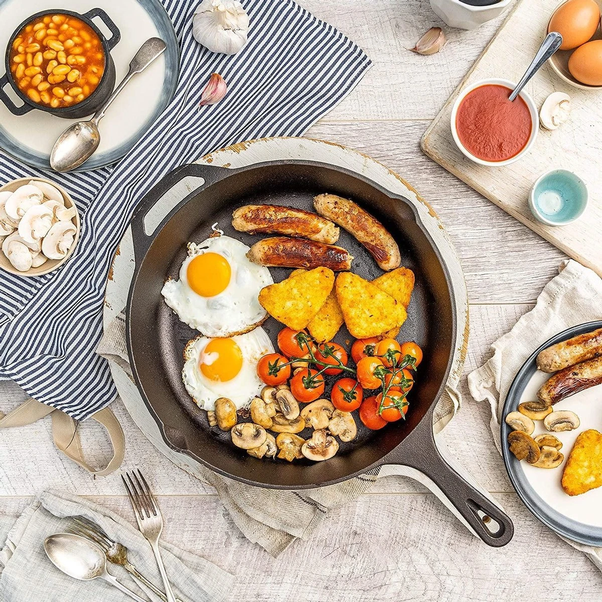 Nuovva Cast Iron Skillet / Gietijzeren Pan - 32cm 6 Nuovva Cast Iron Skillet / Gietijzeren Pan - 32cm - Afbeelding 6