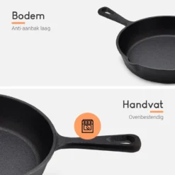 Ocina Gietijzeren Pan – Set Van 3 Stuks – ø25cm, ø19.5cm En ø16cm - Skillet - Koekenpan – Hapjespan – Koekenpan Inductie – Koekenpannenset - Gietijzeren Pan Bbq - Gietijzer - Incl. Receptenboek 12 Ocina Gietijzeren Pan – Set Van 3 Stuks – ø25cm, ø19.5cm En ø16cm - Skillet - Koekenpan – Hapjespan – Koekenpan Inductie – Koekenpannenset - Gietijzeren Pan Bbq - Gietijzer - Incl. Receptenboek -Huis Keuken 1200x1200 799
