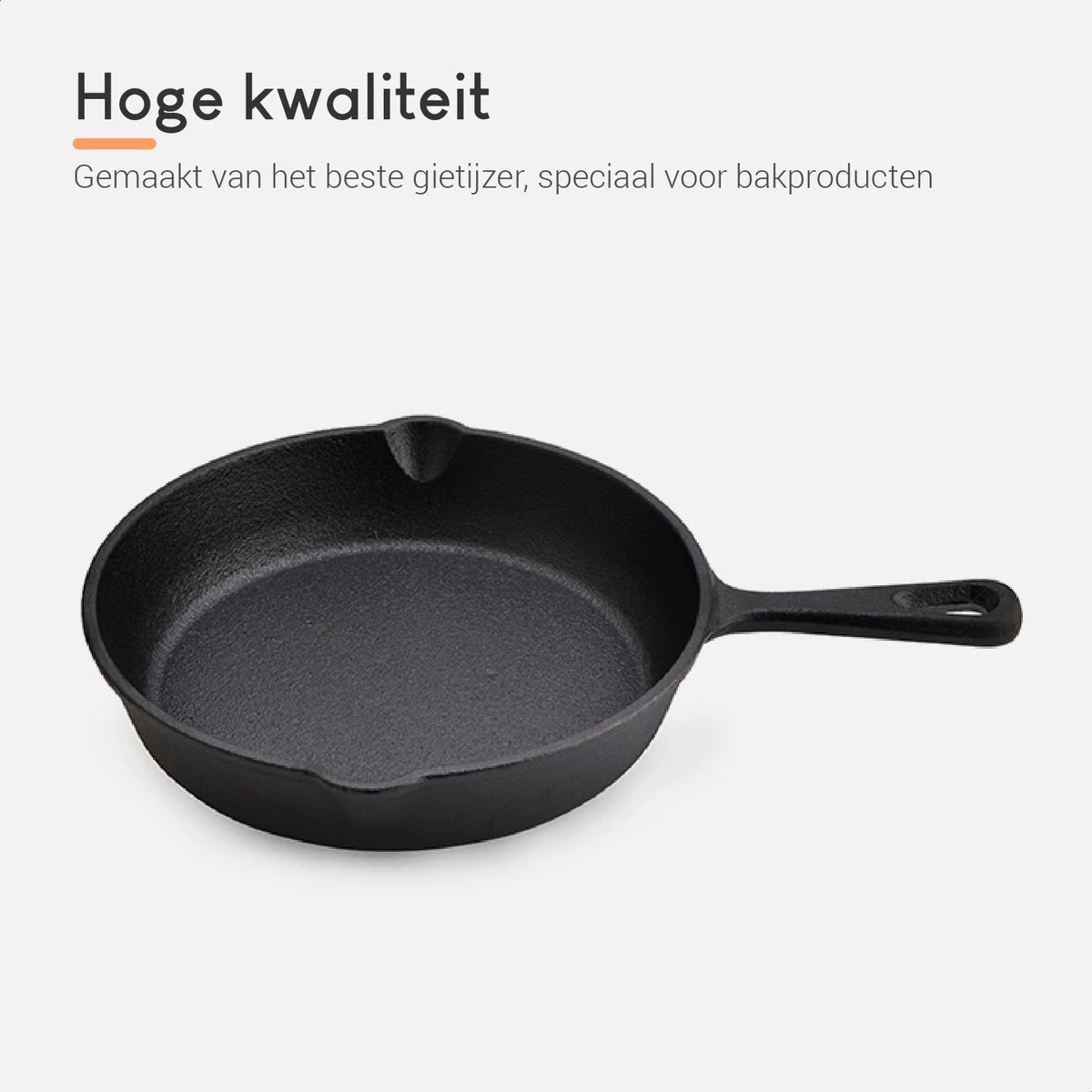 Ocina Gietijzeren Pan – Set Van 3 Stuks – ø25cm, ø19.5cm En ø16cm - Skillet - Koekenpan – Hapjespan – Koekenpan Inductie – Koekenpannenset - Gietijzeren Pan Bbq - Gietijzer - Incl. Receptenboek 5 Ocina Gietijzeren Pan – Set Van 3 Stuks – ø25cm, ø19.5cm En ø16cm - Skillet - Koekenpan – Hapjespan – Koekenpan Inductie – Koekenpannenset - Gietijzeren Pan Bbq - Gietijzer - Incl. Receptenboek - Afbeelding 5