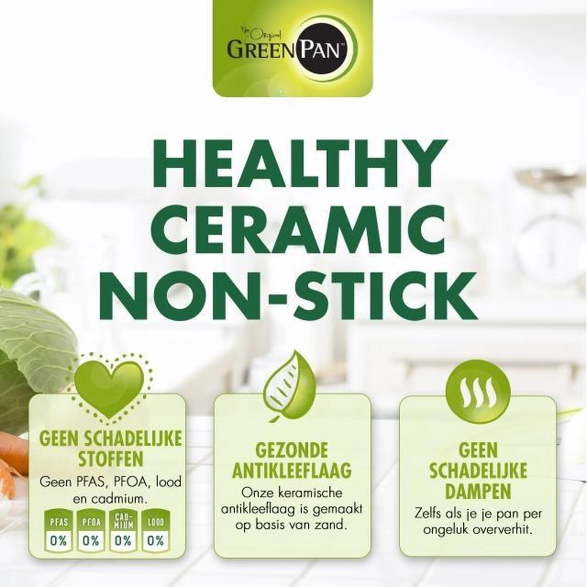 GreenPan Cambridge Keramische Koekenpan - Ø32 Cm - PFAS-vrij 11 GreenPan Cambridge Keramische Koekenpan - Ø32 Cm - PFAS-vrij - Afbeelding 11