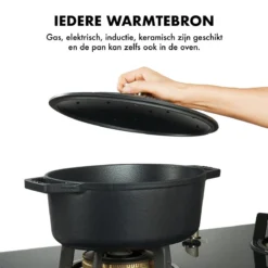 MOA Gietijzeren Braadpan - Inhoud 4,7 Liter - 29CM - Ovaal - Alle Warmtebronnen - Ook Voor Inductie - Gewicht 5,7 Kg - Zwart - C29B -Huis Keuken 1200x1200 988