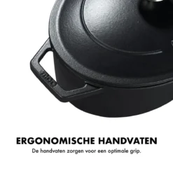MOA Gietijzeren Braadpan - Inhoud 4,7 Liter - 29CM - Ovaal - Alle Warmtebronnen - Ook Voor Inductie - Gewicht 5,7 Kg - Zwart - C29B -Huis Keuken 1200x1200 989
