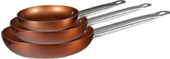 Merkloos Koekenpanset Copper Plus 20, 24 En 28 Cm