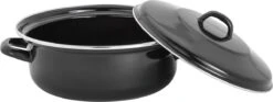 Lite-Body - Emaille - Magnus Braadpan 24cm/2,5l Met Deksel - Zwart - Inductie 5 Lite-Body - Emaille - Magnus Braadpan 24cm/2,5l Met Deksel - Zwart - Inductie -Huis Keuken 1200x452 5