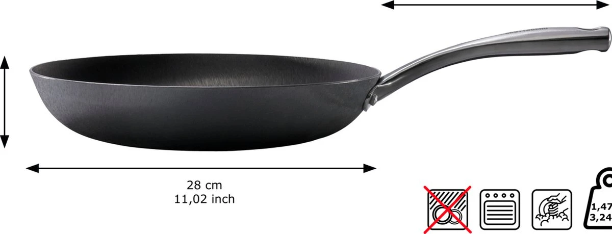 Skottsberg Koekenpan Cast Iron 28 Cm Gietijzer 5 Skottsberg Koekenpan Cast Iron 28 Cm Gietijzer - Afbeelding 5